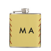 Enkelvoudig gram add your name letter man t heupfles (Voorkant)