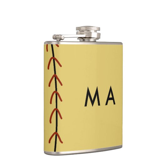 Enkelvoudig gram add your name letter man t heupfles (Rechts)