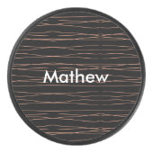 Enkelvoudig gram add your name letter man t hockey puck (Voorkant)