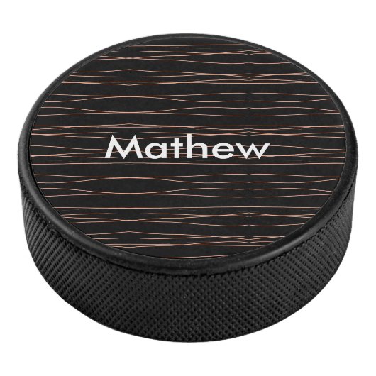 Enkelvoudig gram add your name letter man t hockey puck (3/4)