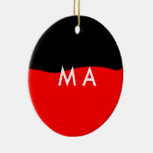 Enkelvoudig gram add your name letter man t keramisch ornament (Rechts)