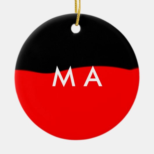 Enkelvoudig gram add your name letter man t keramisch ornament (Voorkant)