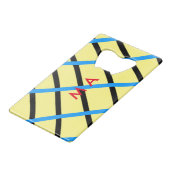 Enkelvoudig gram add your name letter man t kredietkaart flessenopener (Achterkant Gekanteld)