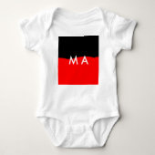 Enkelvoudig gram add your name letter man t romper (Voorkant)