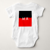 Enkelvoudig gram add your name letter man t romper (Achterkant)