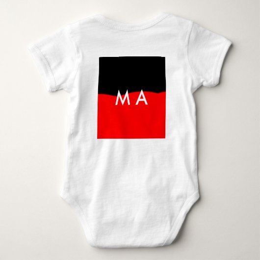 Enkelvoudig gram add your name letter man t romper (Achterkant)