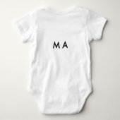 Enkelvoudig gram add your name letter man t romper (Achterkant)