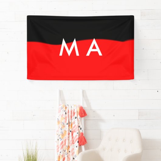 Enkelvoudig gram add your name letter man t spandoek (Insitu)