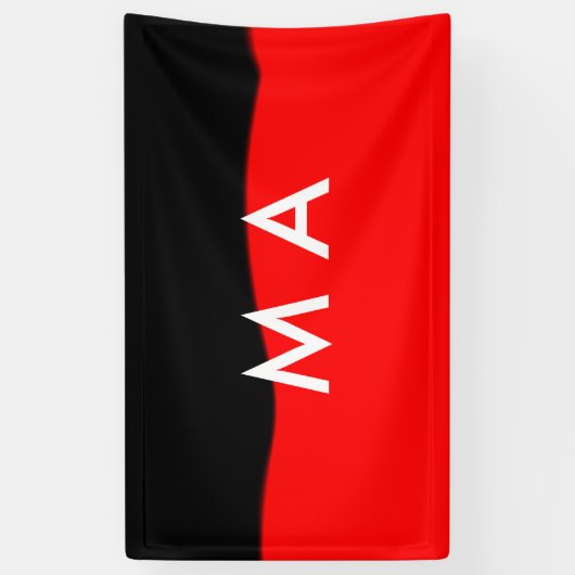 Enkelvoudig gram add your name letter man t spandoek (Verticaal)