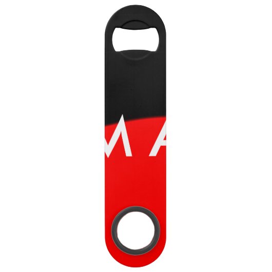 Enkelvoudig gram add your name letter man t speed flessenopener (Voorkant)