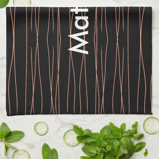 Enkelvoudig gram add your name letter man t theedoek (Gevouwen)