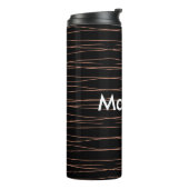 Enkelvoudig gram add your name letter man t thermosbeker (Gedraaid links)