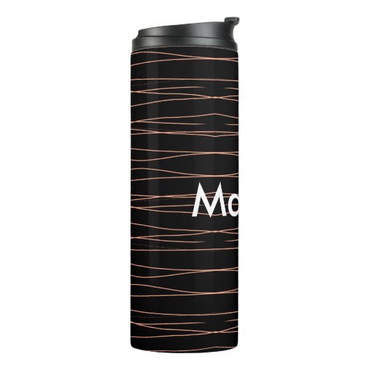 Enkelvoudig gram add your name letter man t thermosbeker (Gedraaid links)