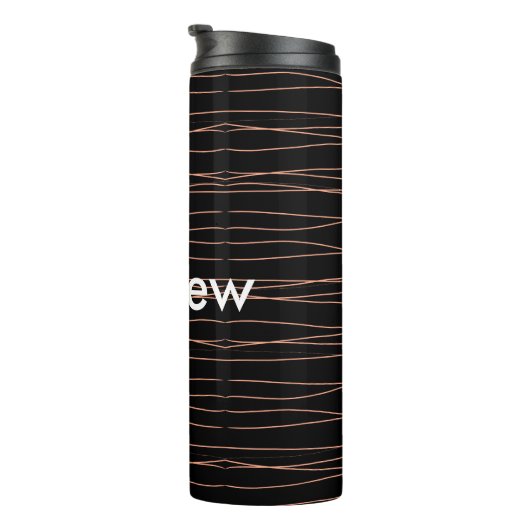 Enkelvoudig gram add your name letter man t thermosbeker (Geroteerd rechts)