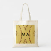 Enkelvoudig gram add your name letter man t tote bag (Achterkant)