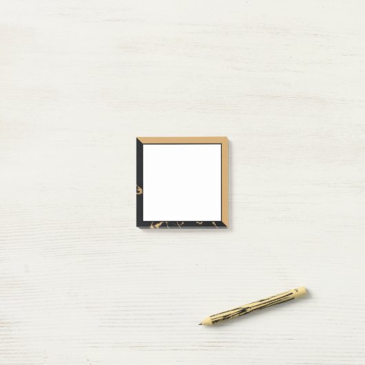 Enkelvoudig, minimalistisch, zwart-wit effect post-it® notes (Op bureau)