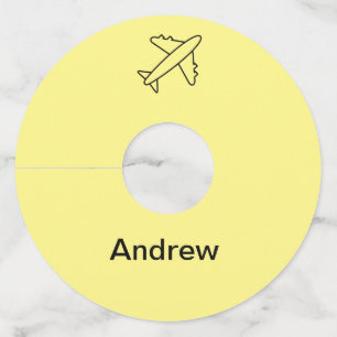 Enkelvoudig werkblad add your name beach fl wijnglaslabel