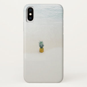Enkelvoudige ananas op het strand iPhone x hoesje