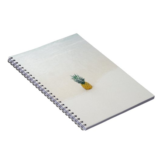 Enkelvoudige ananas op het strand notitieboek (Rechterzijde)