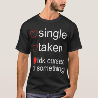 Enkelvoudige gebogen Valentijnsdag voor enkeling T-shirt