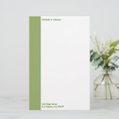 enkelvoudige groene rand briefpapier (Staand voorkant)