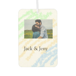 Enkelvoudige kleurrijke glitter add name foto ima luchtverfrisser