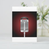 Enkelvoudige microfoonuitvindingen kaart (Staand voorkant)