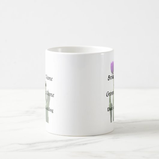 Enkelvoudige Paarse Tulp Koffiemok (Center)