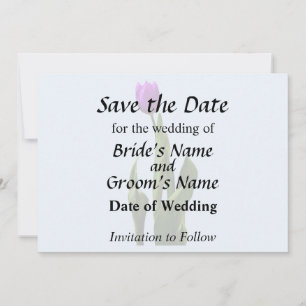 Enkelvoudige Paarse Tulp Save The Date