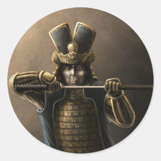 Enkelvoudige Samurai Ronde Sticker
