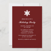 Enkelvoudige Snowflake Monogram Invitaties Kaart (Voorkant)