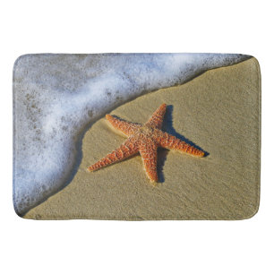 Enkelvoudige Starfish op strand Badmat