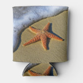 Enkelvoudige Starfish op strand Blikjeskoeler (Voorkant)