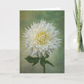 Enkelvoudige witte bloemkaart kaart