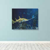 Enkelvoudige zwaardvis canvas afdruk (Insitu (Houten vloer))