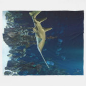 Enkelvoudige zwaardvis fleece deken (Voorkant (Horizontaal))