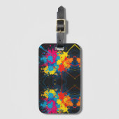 enkelzijdig Splatter Design Bagagelabel (Voorkant (verticaal))