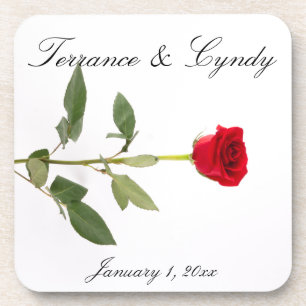 Enkelzijdige rode roze Elegant Bier Onderzetter