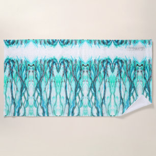 "Enlacé dans la ligne" serviette de plage