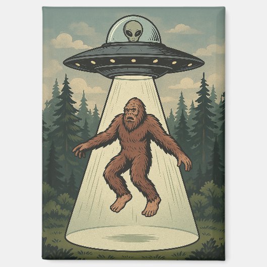 Enlèvement d'Aliens de Bigfoot Magnet (Recto)