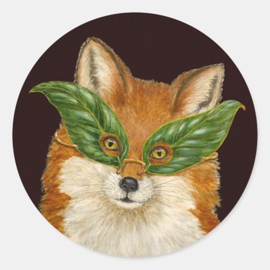 Enlevez les autocollants ronds de renard (Devant)