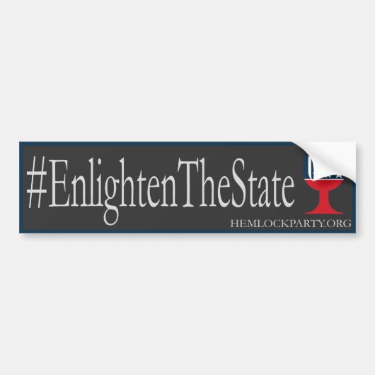 #EnlightenTheState - Donker Bumpersticker (Voorkant)