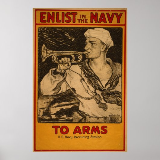 Enlist bij de marine poster (Voorkant)
