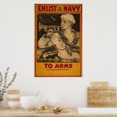 Enlist bij de marine poster (Keuken)