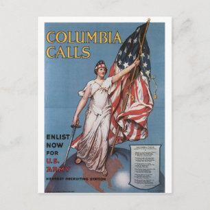 "Enlist Now for U.S. Army" circa 1916 Briefkaart