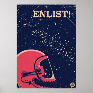 Enlist! vintage space poster
