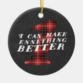 Enneagram 1 Funny Kerstthema Ornament (Voorkant)