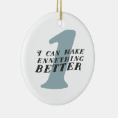 Enneagram 1 Funny Kerstversier Keramisch Ornament (Rechts)