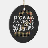 Enneagram 2 Kerstmis Gedekte versiering Keramisch Ornament (Rechts)