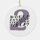 Enneagram 2 kerstversiering keramisch ornament (Achterkant)